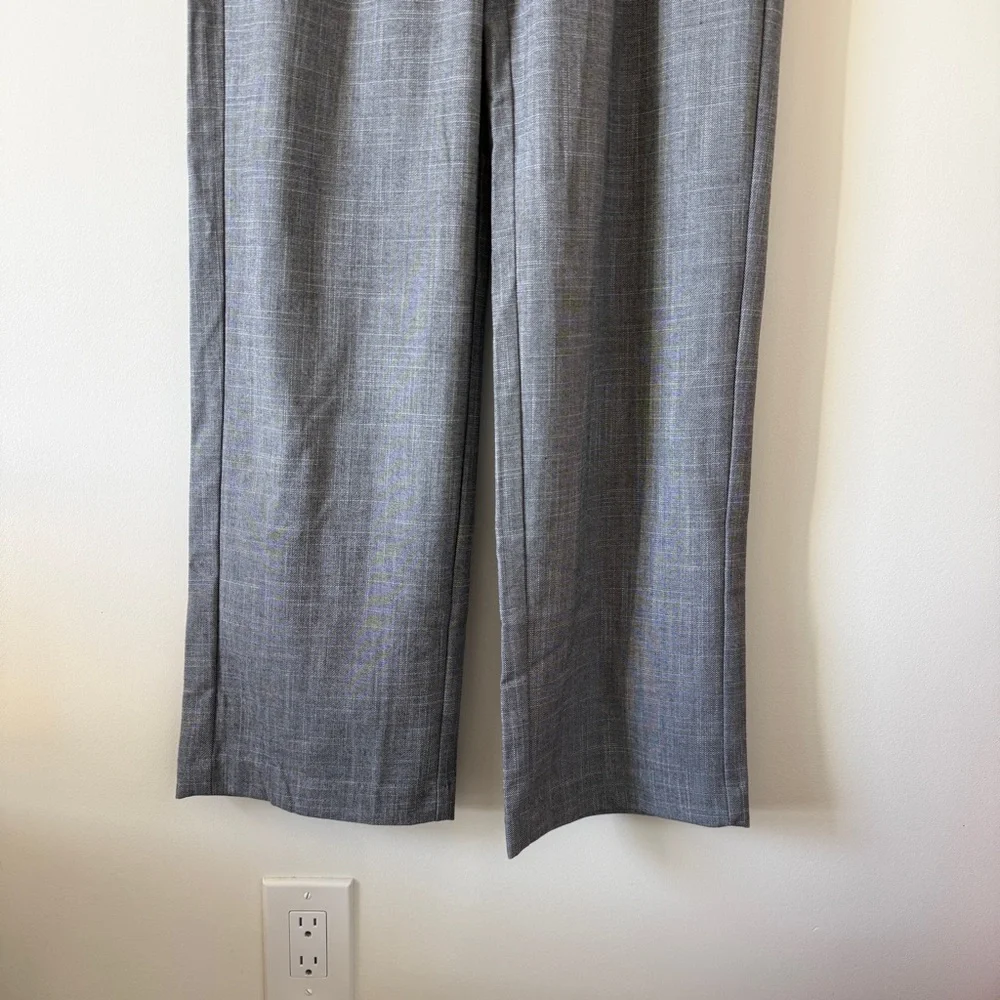 Old Navy Gray Heather Taylor Wide Leg Trousers Suit Pants Extra High Rise Small - Picture 4 of 8